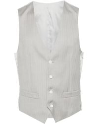 Corneliani - Herringbone-Pattern Virgin Wool Waistcoat - Lyst