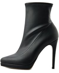 Casadei - 100Mm Leather Ankle Boots - Lyst