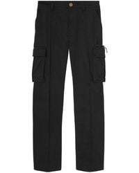Versace - Pressed-crease Cotton Drop-crotch Trousers - Lyst