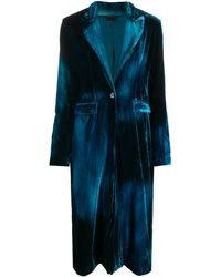 Avant Toi Fluwelen Mantel - Blauw