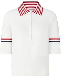 Thom Browne - Stripe-Detail Polo Shirt - Lyst