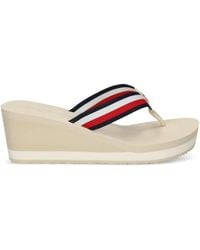 Tommy Hilfiger - 68Mm Corporate Wedge Platform Sandals - Lyst