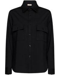 Blanca Vita - Patch-Pocket Curved-Hem Shirt - Lyst