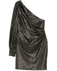 Ralph Lauren - One-shoulder Pattern Mini Dress - Lyst