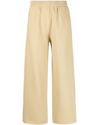 MM6 by Maison Martin Margiela - Numbers-embroidered Wide-leg Track Pants - Lyst