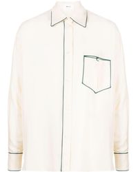 Bally - Contrast-piping Silk Pyjama Shirt - Lyst