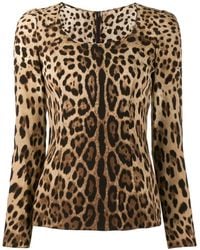 Dolce & Gabbana - Leopard Print Blouse - Lyst