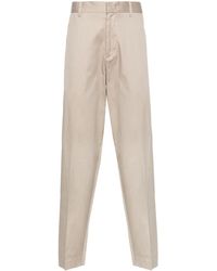 Emporio Armani - Mid-rise Tapered Trousers - Lyst