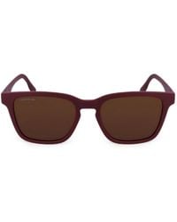 Lacoste - Matte-Finish Rectangle-Frame Sunglasses - Lyst