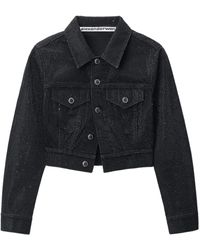 Alexander Wang - Chaqueta vaquera con detalle de cristales - Lyst