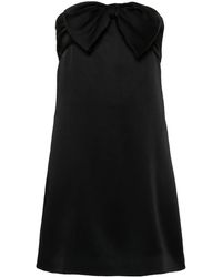 Saint Laurent - Kleid Mit Schleife - Lyst