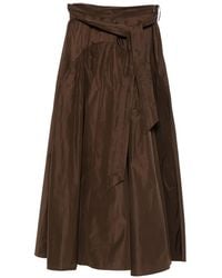 Psophia - Tie-Waist Maxi A-Line Skirt - Lyst