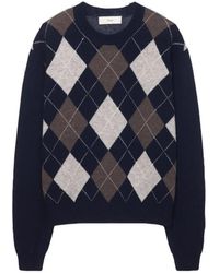 DUNST - Argyle Crew-Neck Sweater - Lyst