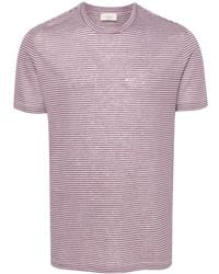 Altea - Striped Linen Blend T-shirt - Lyst
