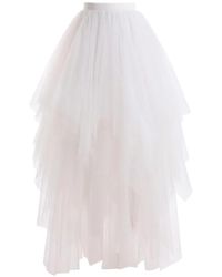Gemy Maalouf - Tiered Tulle Skirt - Lyst