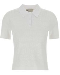 Tory Burch - Pointelle Viscose Polo - Lyst