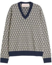 Valentino Garavani - Toute La V Wool Jumper - Lyst
