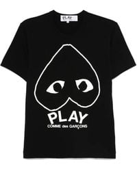 COMME DES GARÇONS PLAY - T-Shirt Logo Print Play Logo - Lyst