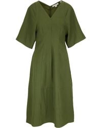 Vince - Short-Sleeve V-Neck Dress - Lyst