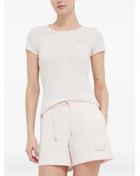 EA7 - Embellished-Logo Short-Sleeve T-Shirt - Lyst