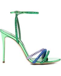 Casadei - Blade Embellished Strap Sandals - Lyst