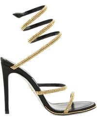 Rene Caovilla - Cleo Crystal-Embellished Wrap-Around Sandals - Lyst