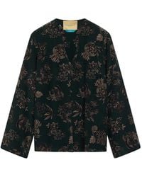 Momoní - Nari Floral-Print Silk Blouse - Lyst