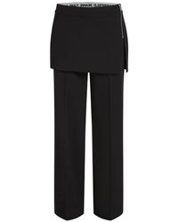 KARL LAGERFELD - Pantalon Droit À Superposition Façon Jupe - Lyst