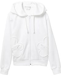 Comme des Garçons - Floral Appliqué Zip-Up Hoodie - Lyst