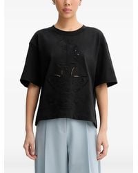 Munthe - Nellamy Embroidered Cut-Out T-Shirt - Lyst