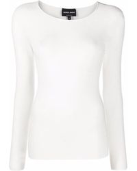 Giorgio Armani - Ribbed-Knit Fitted Jumper - Lyst