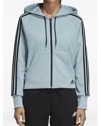 adidas - Stadium 3-stripes "ash Grey" ジップパーカー - Lyst