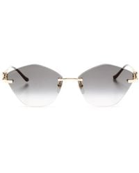 Cartier - Geometric-Frame Sunglasses - Lyst