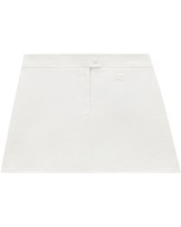 Courreges - Minigonna Re-Edition Con Applicazione Logo - Lyst