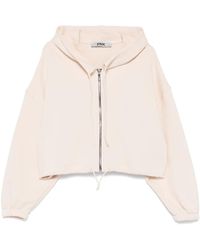 Pink - クロップド パーカー - Lyst