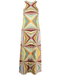 La DoubleJ - Maxi-Jurk Met Geometrische Print - Lyst