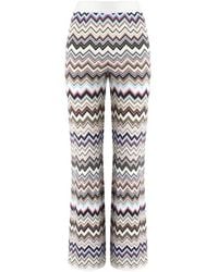 Missoni - Zig Zag Motif Wool Trousers - Lyst