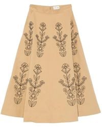 Antik Batik - Gonna Lunga Maria Con Ricamo A Fiori - Lyst