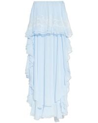 LoveShackFancy - Jolina High Waist Rok Met Ruches En Kant - Lyst