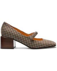LILI CURIA - Gingham Mary Jane Ballet Flats - Lyst