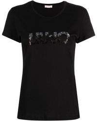 Liu Jo - T-shirt en coton à logo brodé - Lyst