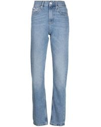 Calvin Klein - Authentic High-rise Straight-leg Jeans - Lyst
