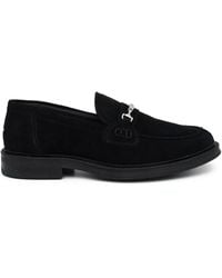 Filling Pieces - Rounded Toe Suede Loafers - Lyst