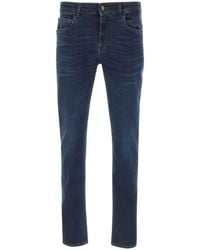 Fay - Five-Pocket Logo-Patch Jeans - Lyst