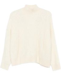 SOLOCASCMIR - Cable-Knit High-Neck Sweater - Lyst