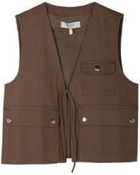 Sea - Lois Button Twill Vest - Lyst