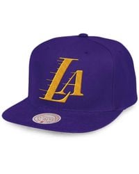 Mitchell & Ness - Los Angeles Lakers Snapback Hat - Lyst