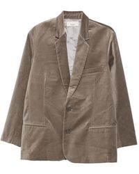 6397 - Velvet Single-Breasted Blazer - Lyst