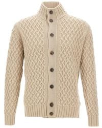 FILIPPO DE LAURENTIIS - Cable-Knit Button-Up Cardigan - Lyst