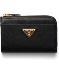 Prada - Saffiano Leather Keychain - Lyst